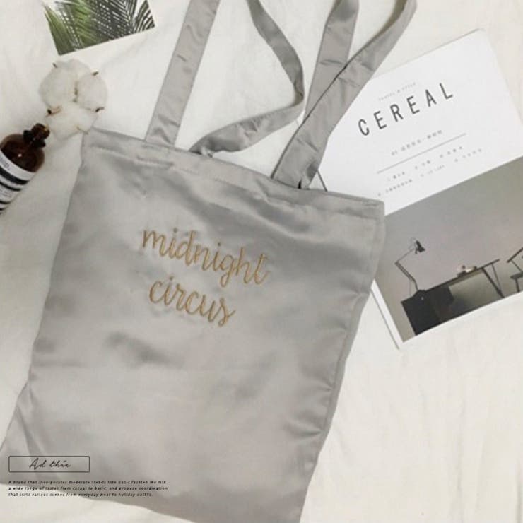 ロゴ刺繍 トートバッグ 春  冬 | ad thie | 詳細画像1 