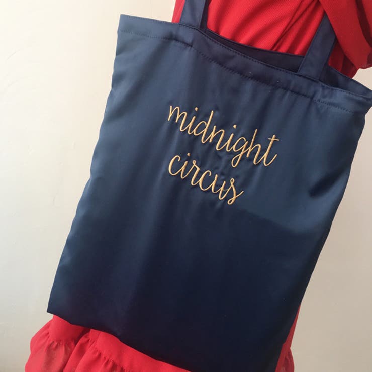 ネイビー | ロゴ刺繍 トートバッグ 春  冬 | ad thie