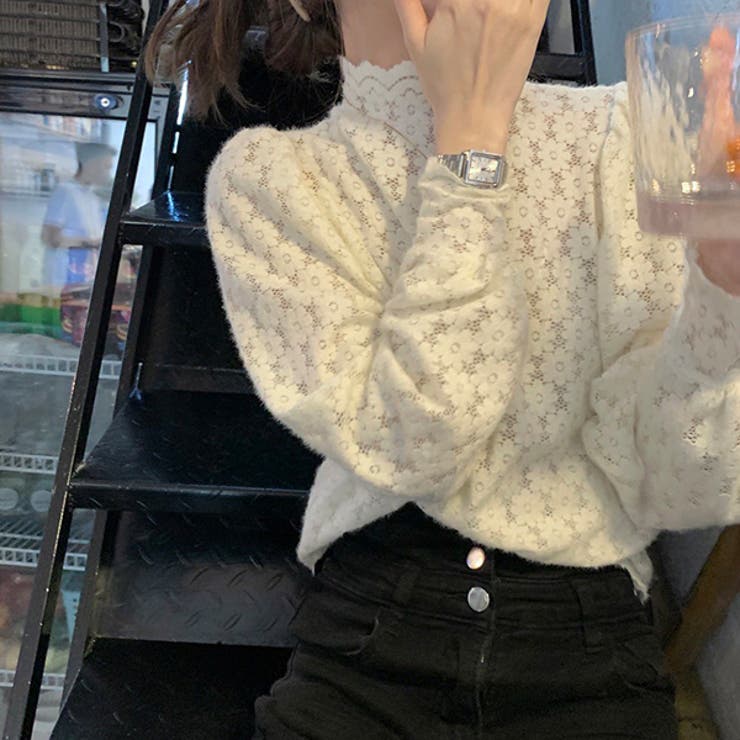 花柄起毛透かしレースプルオーバー | ad thie | 詳細画像15 