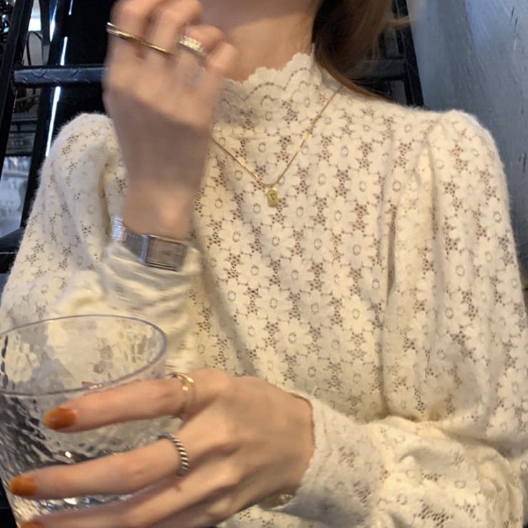 花柄起毛透かしレースプルオーバー | ad thie | 詳細画像22 