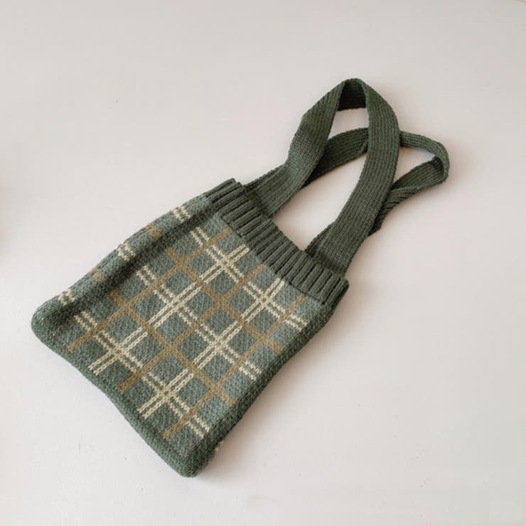 チャコール | ニット ミニ トート バック | ad thie