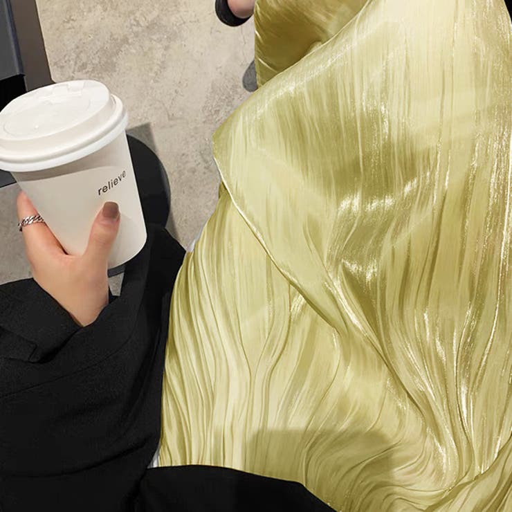 シャイニーフレア ギャザースカート | ad thie | 詳細画像4 