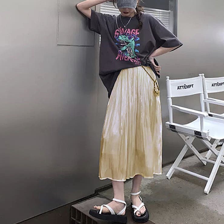 シャイニーフレア ギャザースカート[品番：ADEW0000837]｜ad