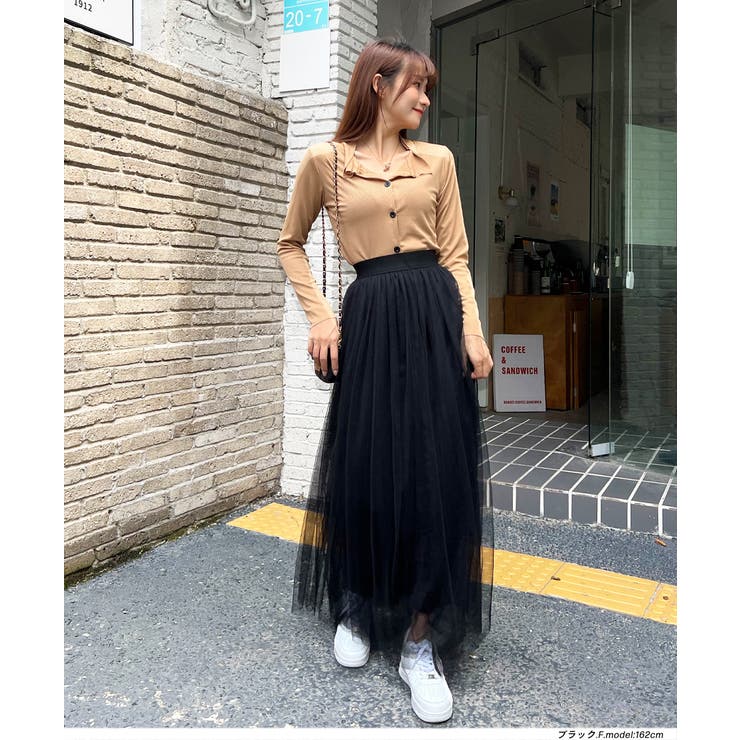 DAY CLOSET スカート ふんわりシフォンのシアーチュールスカート