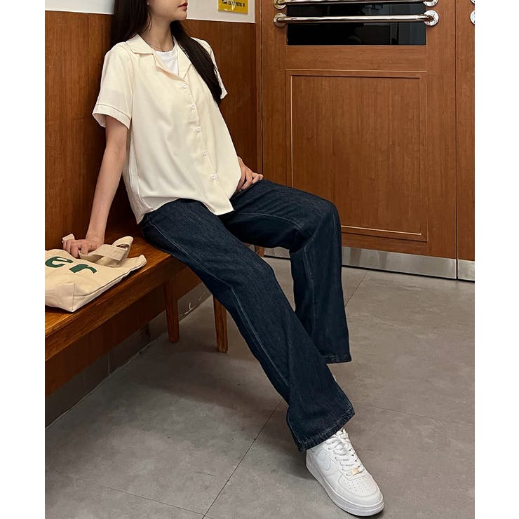 カラーシャツ 開襟 半袖 軽量 タック | ad thie | 詳細画像16 