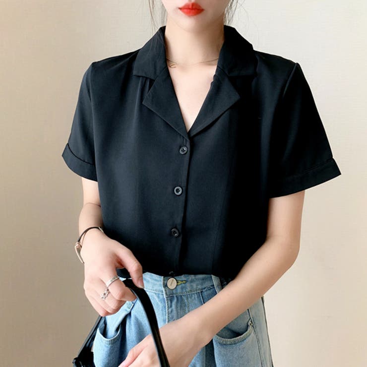 カラーシャツ 開襟 半袖 軽量 タック | ad thie | 詳細画像9 