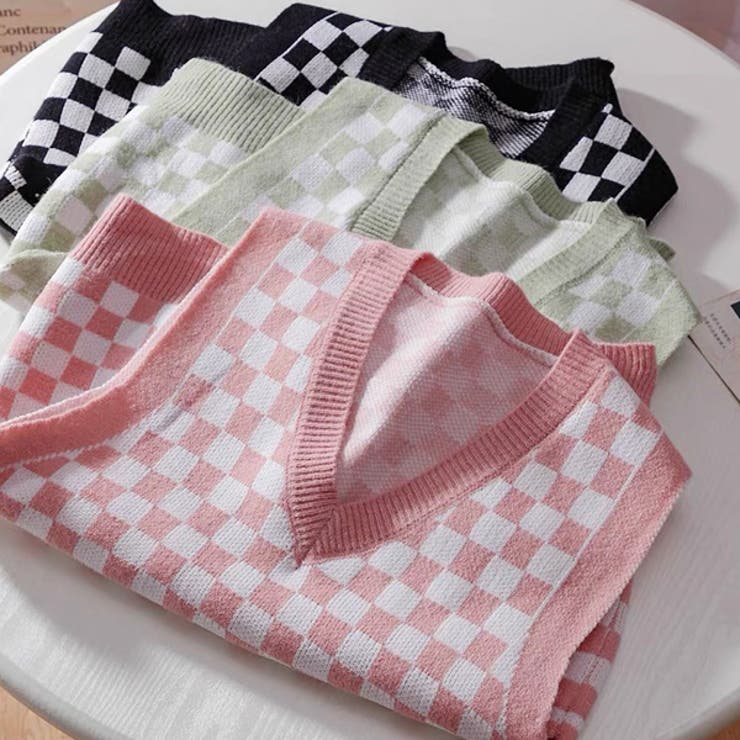 フラッグチェック柄ベスト | ad thie | 詳細画像13 