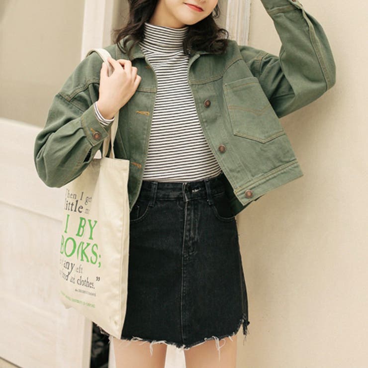 デニムジャケット Gジャン バックボタン ショート ゆったり | ad thie | 詳細画像7 