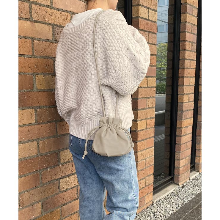 ミニショルダー バッグ 巾着 カラー カラフル[品番：ADEW0000829