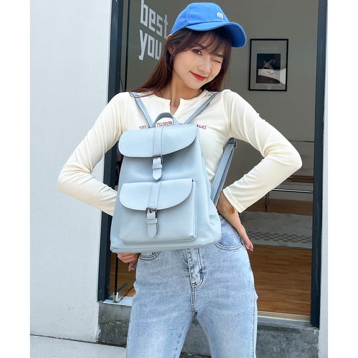 ポケット付きマチありリュック | ad thie | 詳細画像8 