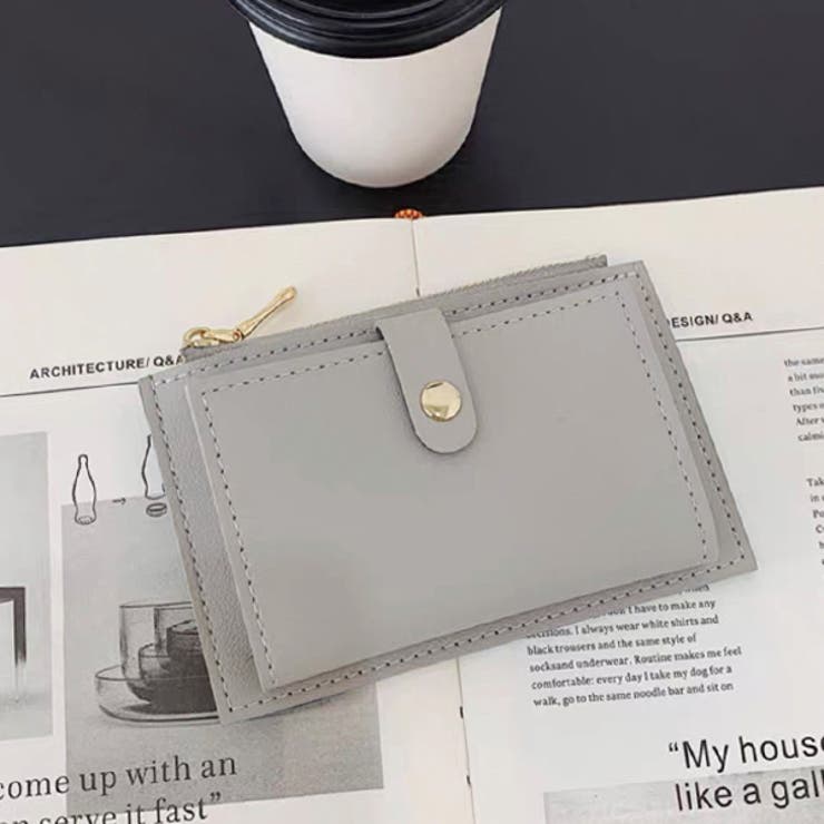 ライトグレー | ２つ口ミニ財布 | ad thie