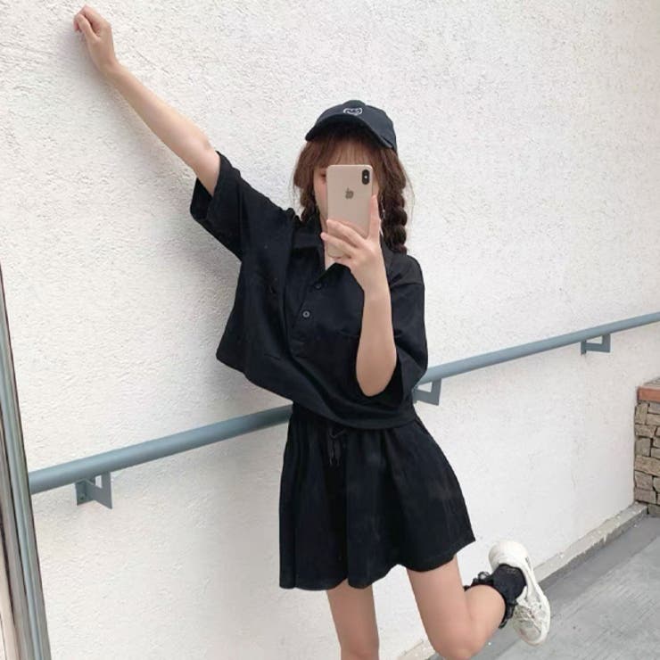 半袖ショート丈ポロとショートパンツセットアップ [品番：ADEW0003559]｜ad  thie（アドティエ）のレディースファッション通販｜SHOPLIST（ショップリスト）