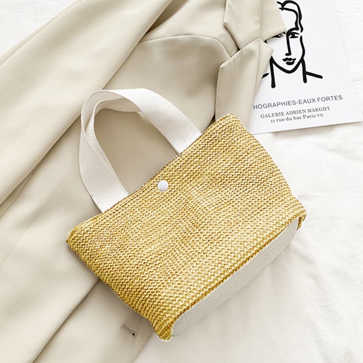 配色エコレザー ペーパー素材ミニバッグ | ad thie | 詳細画像2 