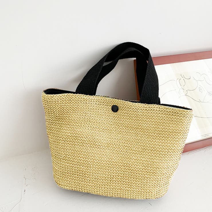 ブラック1 | 配色エコレザー ペーパー素材ミニバッグ | ad thie