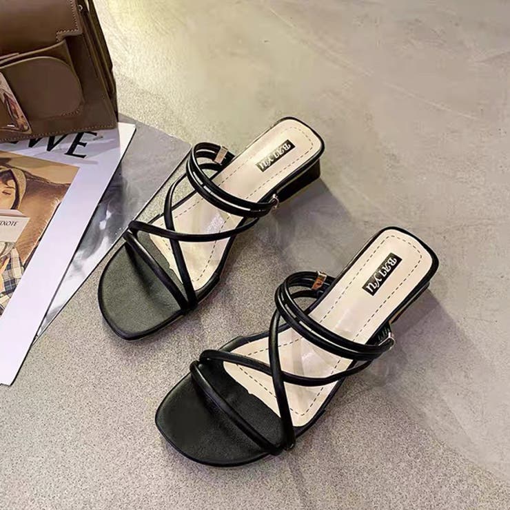 ナローダブルストラップクロスサンダル | ad thie | 詳細画像9 