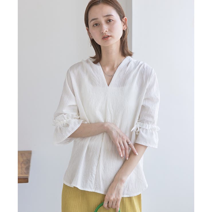 【新品タグ付】23区 現行　ハイエンドフレアスリーブ Tシャツ　トップス　大きめ 洗える】ハイエンド フレアスリーブ Tシャツ | 23区(23KU