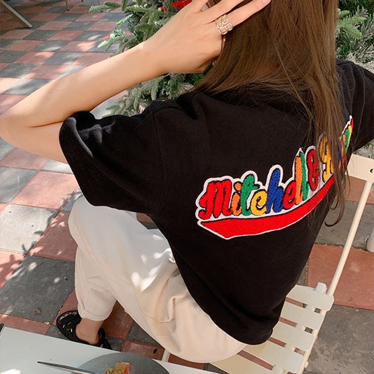 カラフルロゴ もこもこワッペンTシャツ[品番：ADEW0003670]｜ad thie