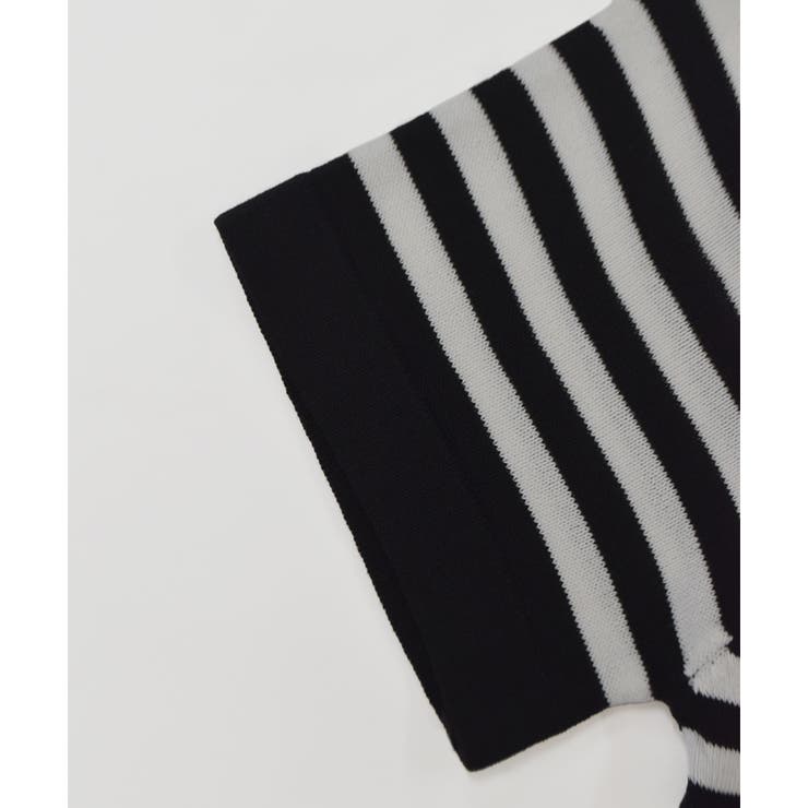 ちらっと肩見せ ボーダーサマーニット | ad thie | 詳細画像11 