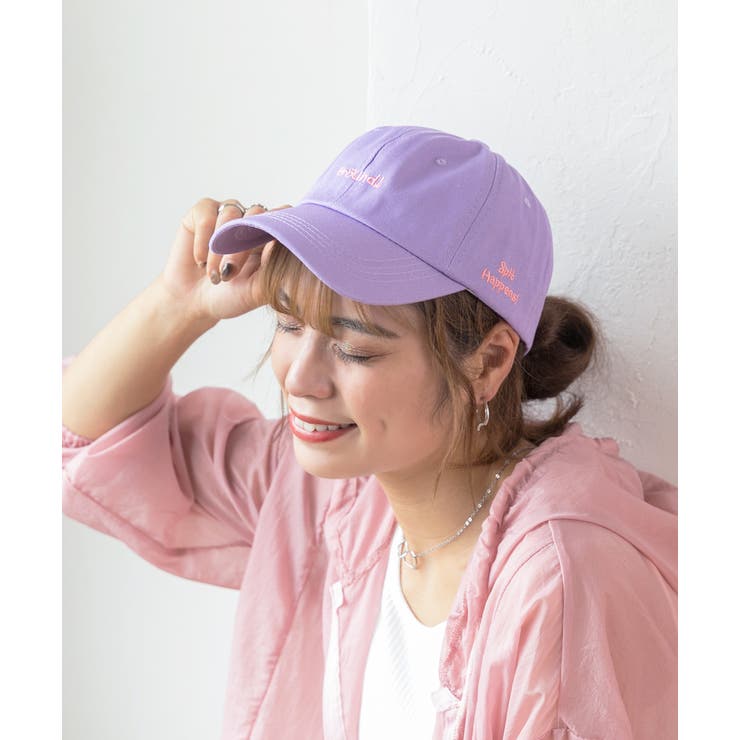 パープル | コットン100% 刺繍ロゴキャップ カラフル | ad thie