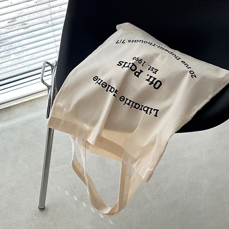 オフホワイト×ブラック | 12colors キャンバスロゴトート | ad thie