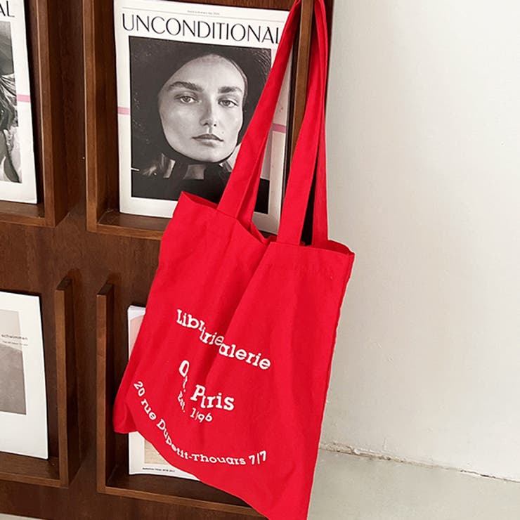 レッド | 12colors キャンバスロゴトート | ad thie