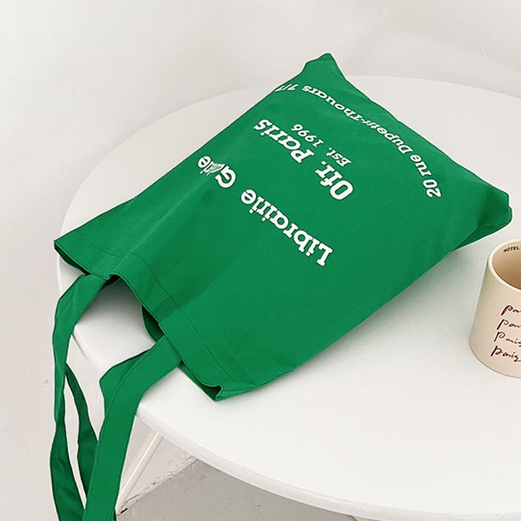 グリーン | 12colors キャンバスロゴトート | ad thie