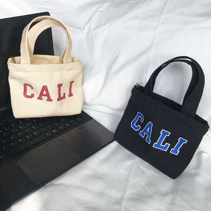 ロゴ ファスナー付き キャンバスミニバッグ | ad thie | 詳細画像2 