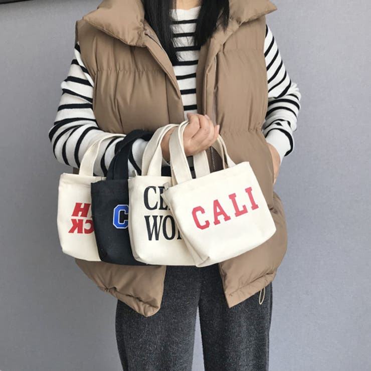 ロゴ ファスナー付き キャンバスミニバッグ | ad thie | 詳細画像6 