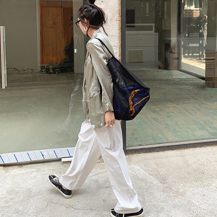 ブラック | 幅広マチ メッシュマルチバッグ   | ad thie