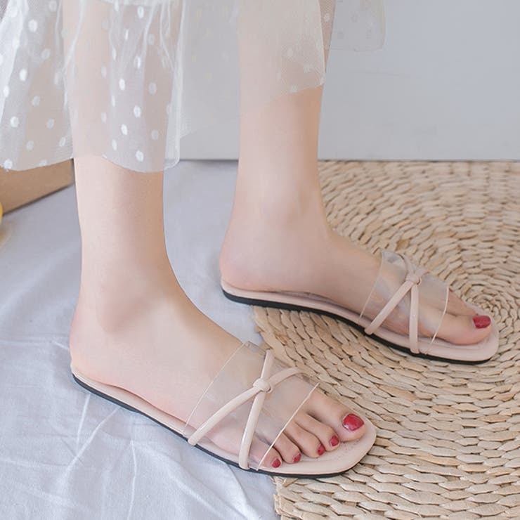 クロスインステップバンド クロスリボンサンダル | ad thie | 詳細画像11 