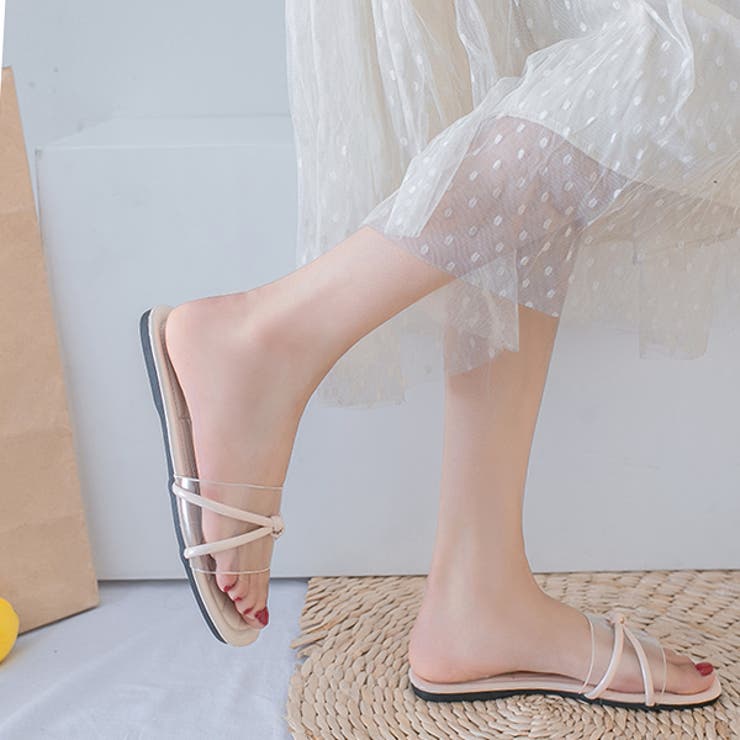 クロスインステップバンド クロスリボンサンダル | ad thie | 詳細画像12 