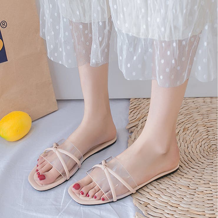 クロスインステップバンド クロスリボンサンダル | ad thie | 詳細画像13 