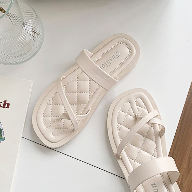 クロスストラップ トゥトングサンダル[品番：ADEW0003736]｜ad thie