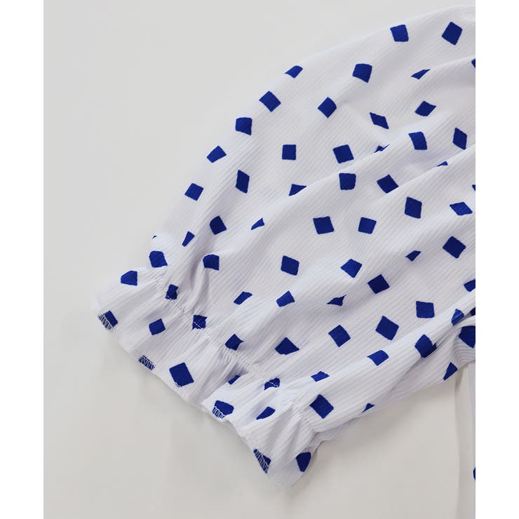 スクエアドット柄 ワンピース柄スイムウエア[品番:ADEW0003693 スクエアドット柄 ワンピース柄スイムウエア[品番:ADEW0003693