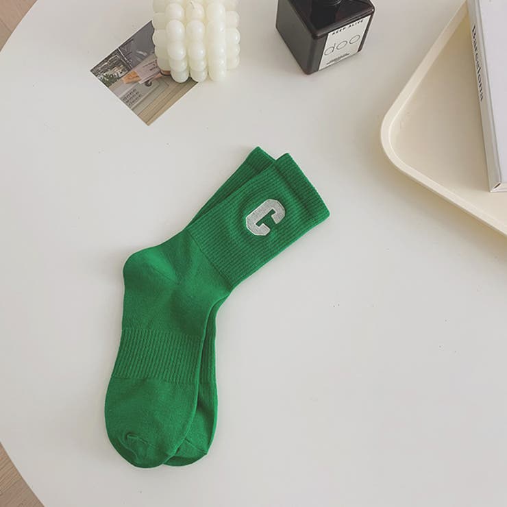 ワンポイント・刺繍ロゴ カラーソックス | ad thie | 詳細画像6 