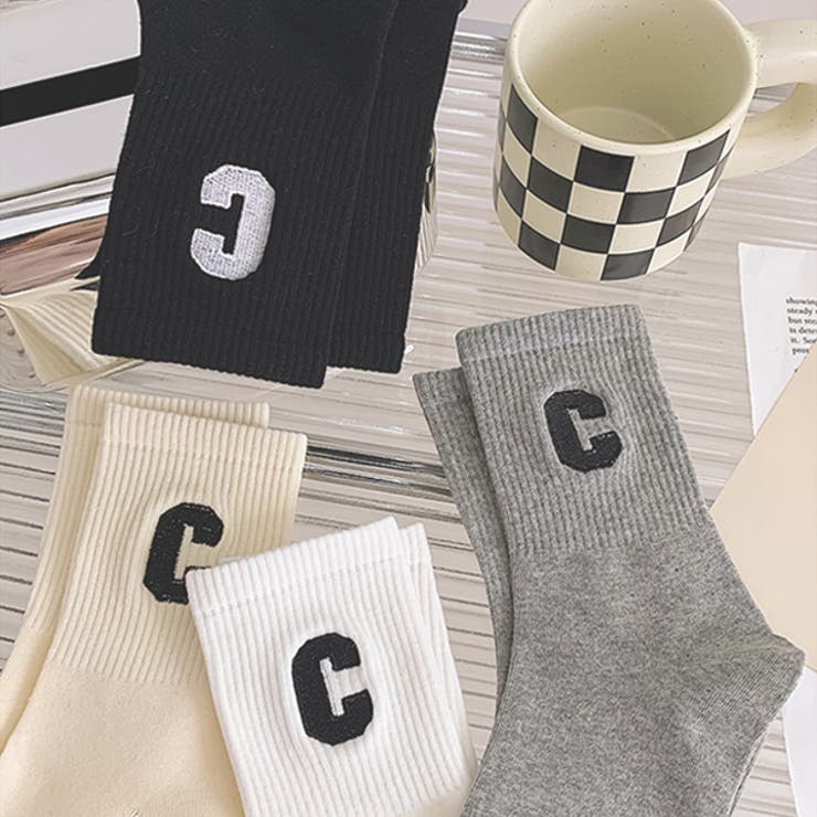 ワンポイント・刺繍ロゴ カラーソックス | ad thie | 詳細画像8 