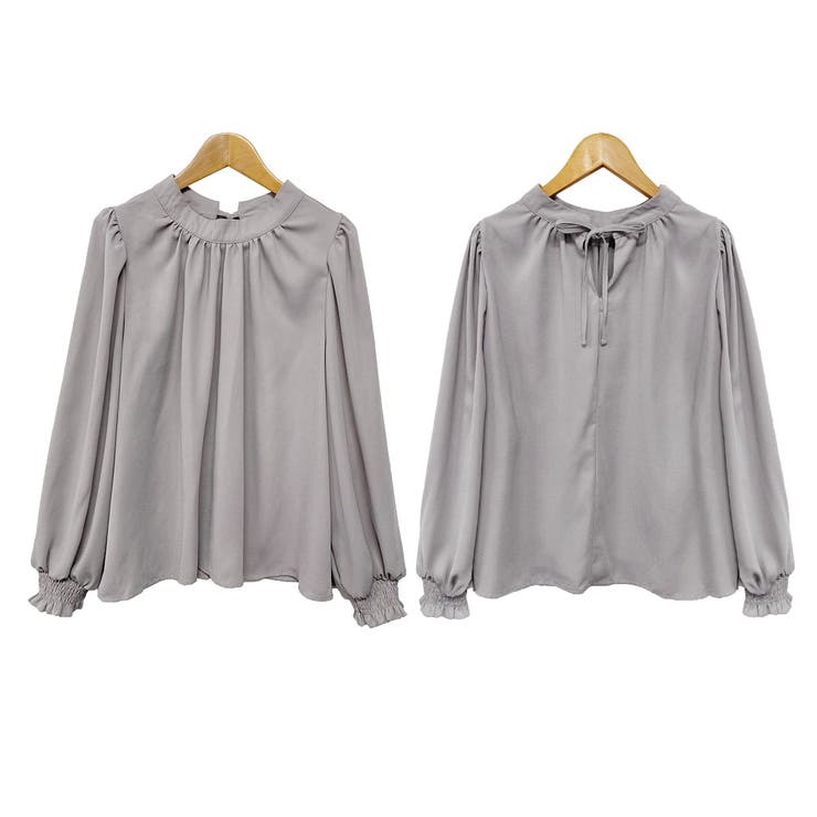 ボリュームスリーブギャザーネックブラウス | ad thie | 詳細画像29 