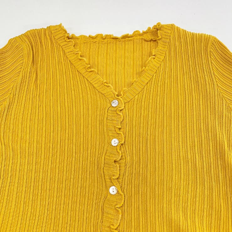 フリルメローランダムリブカーディガン | ad thie | 詳細画像15 