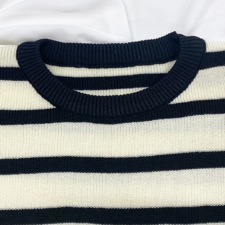 フレアスリーブ ボーダーニット | ad thie | 詳細画像16 