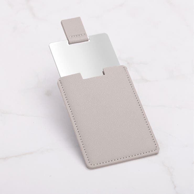 グレージュ | ミラ－＆ケース付き コンパクトミラーSET | ad thie