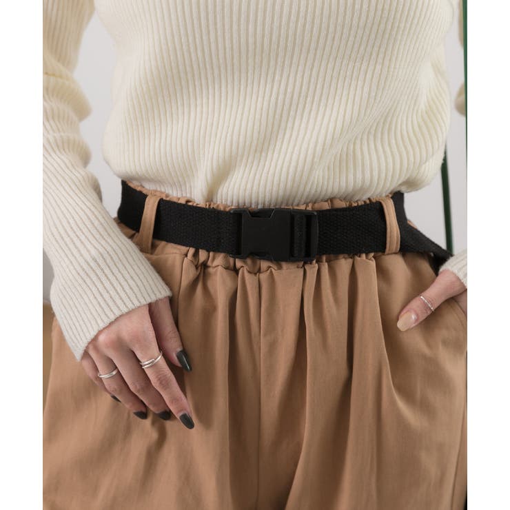 ベルト付き・裾絞り カーゴパンツ[品番：ADEW0003861]｜ad thie