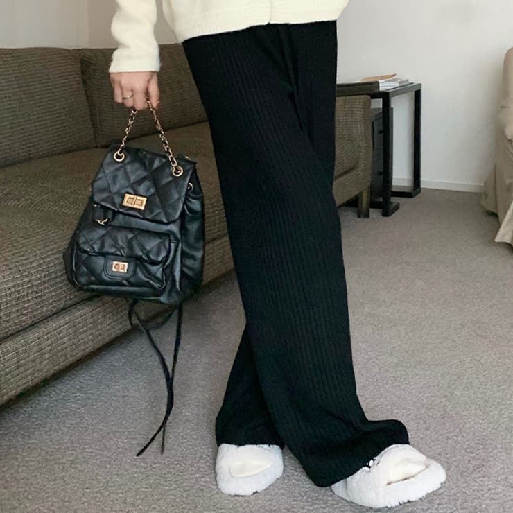 あったかリブニット ストレートイージーパンツ | ad thie | 詳細画像10 