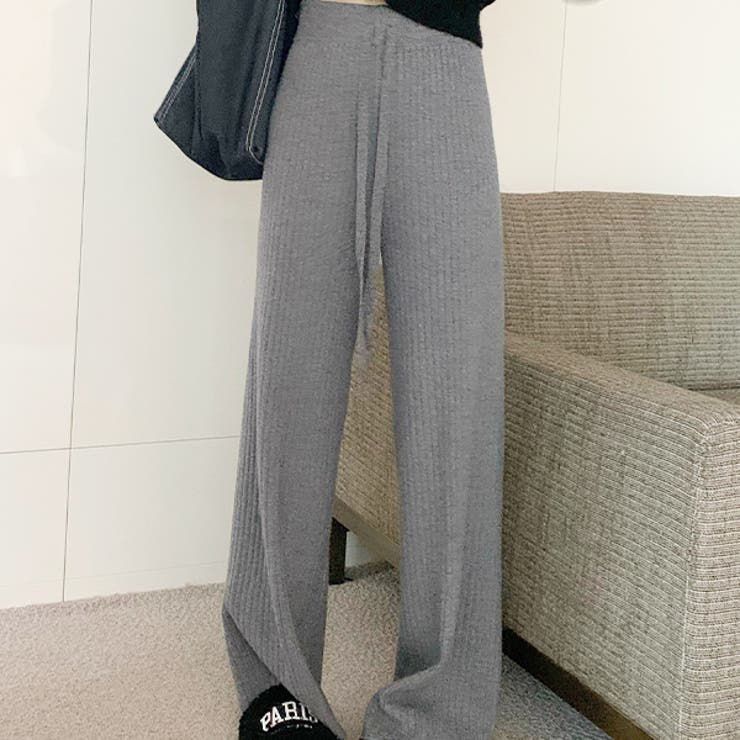 あったかリブニット ストレートイージーパンツ | ad thie | 詳細画像4 