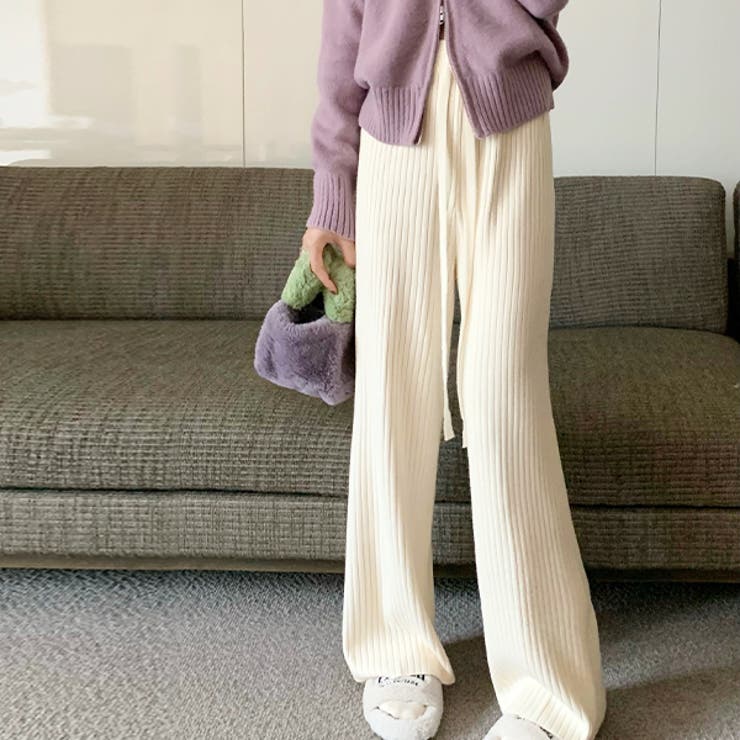 あったかリブニット ストレートイージーパンツ | ad thie | 詳細画像6 