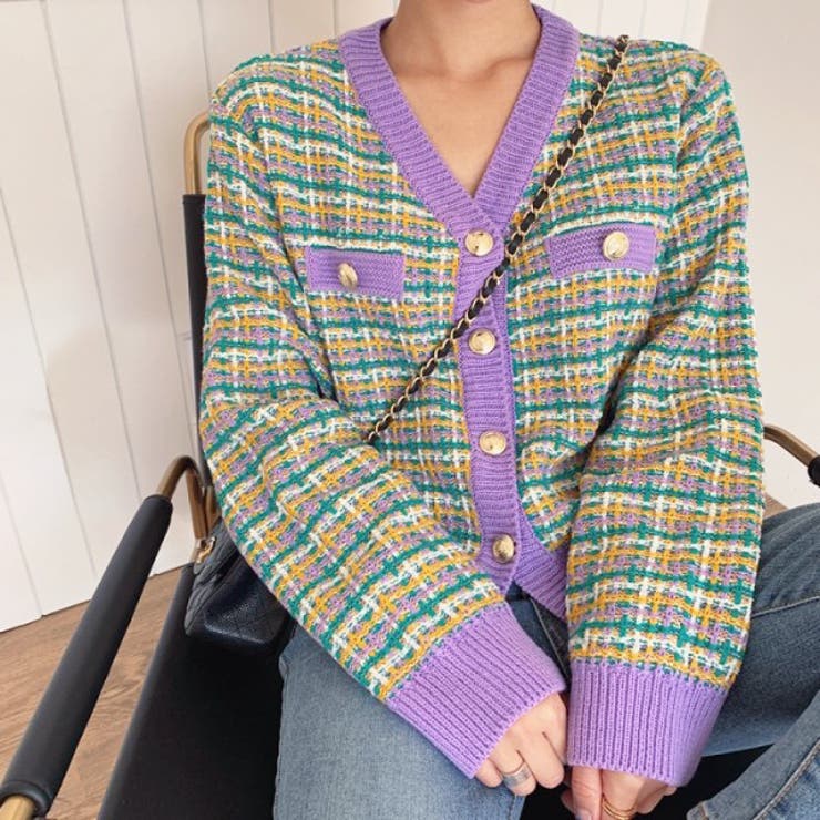 ツイードニットジャケット[品番：ADEW0003839]｜ad thie（アドティエ