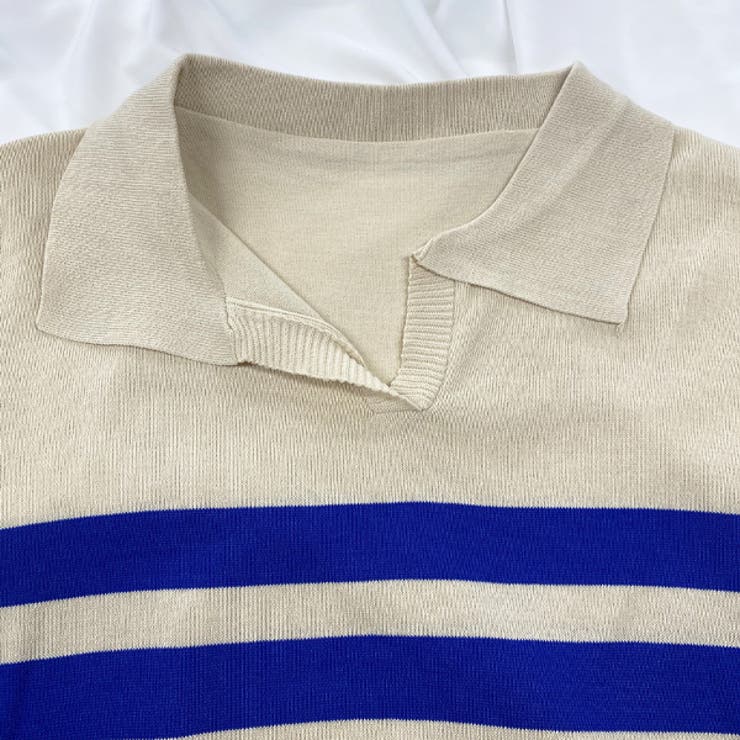 ポロカラーラインニット | ad thie | 詳細画像11 