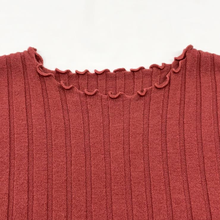 メローネック 袖フレアリブニット | ad thie | 詳細画像12 