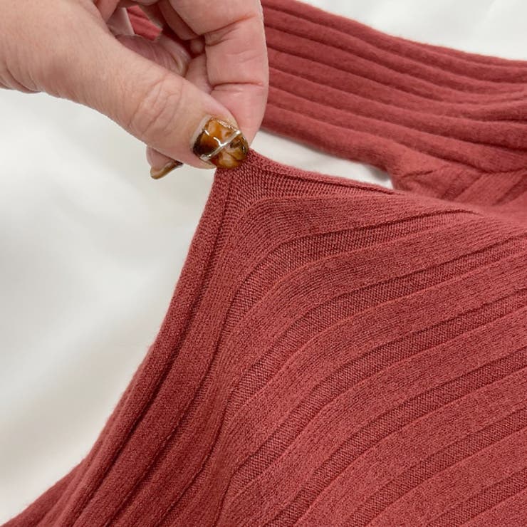 メローネック 袖フレアリブニット | ad thie | 詳細画像14 