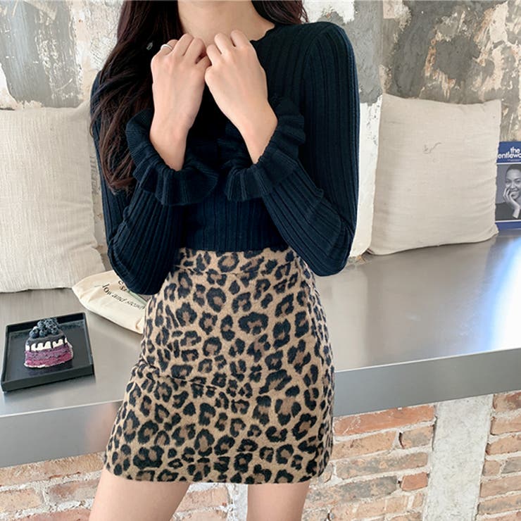 メローネック 袖フレアリブニット | ad thie | 詳細画像5 