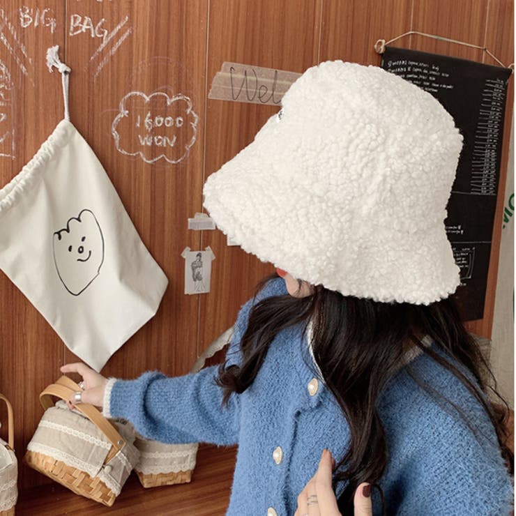 レタリングロゴ ボアバケットハット | ad thie | 詳細画像4 